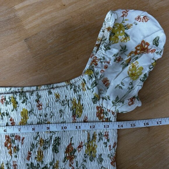 Lost + Wander Ditzy Floral Smocked Mini Dress Garden Cottagecore Sz M Boho Y2K - Picture 10 of 11